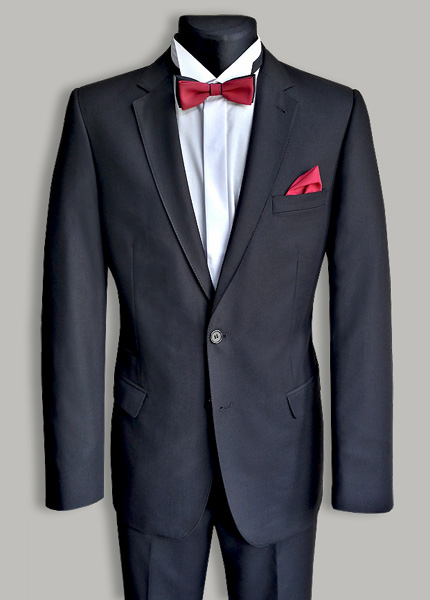 Garnitur czarny 2 guziki