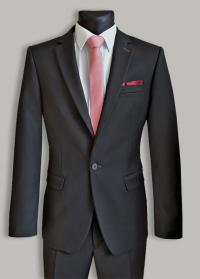 Garnitur czarny 1 guzik